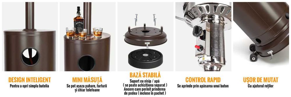 Resigilat Incalzitor Terasa pe Gaz Profesional Doctor Home, 13000W