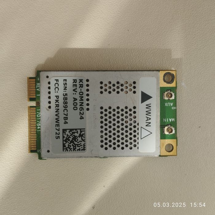 Dell OEM Verizon 5720 Mobile Wireless Broadband EVDO Mini-PCI Express