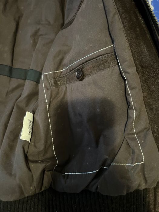 Geacă piele întoarsă bărbați