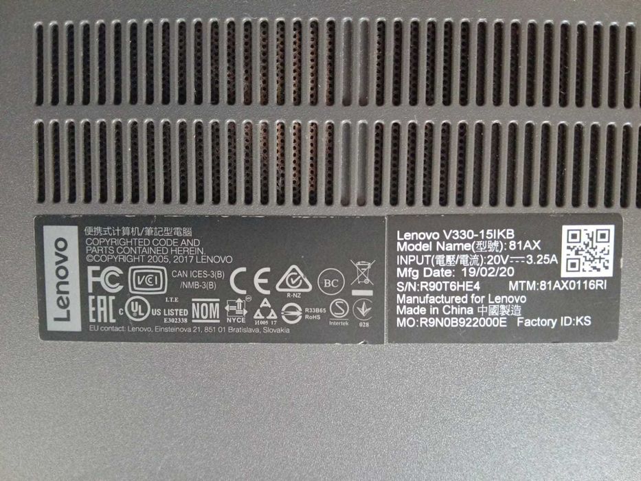 Laptop Lenovo V330-15IKB i5 Gen 8 / Radeon / 15.6” Full HD – putin folosit