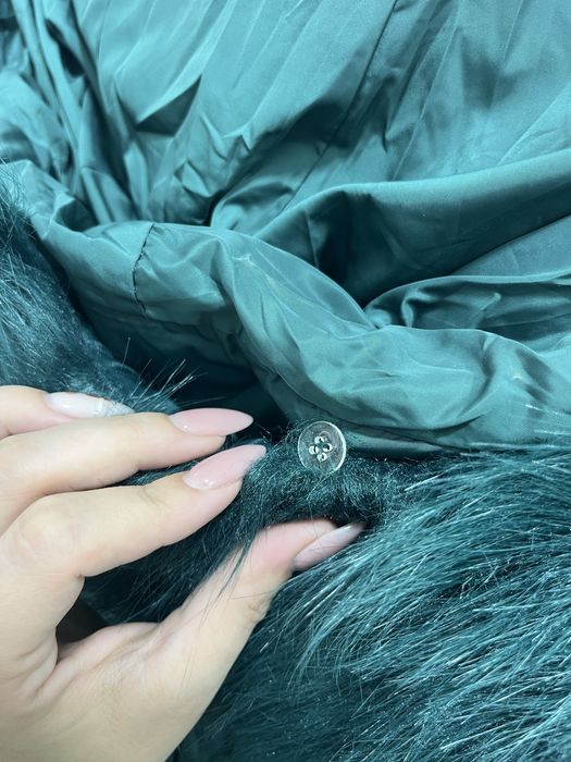 Зимно зелено дълго яке