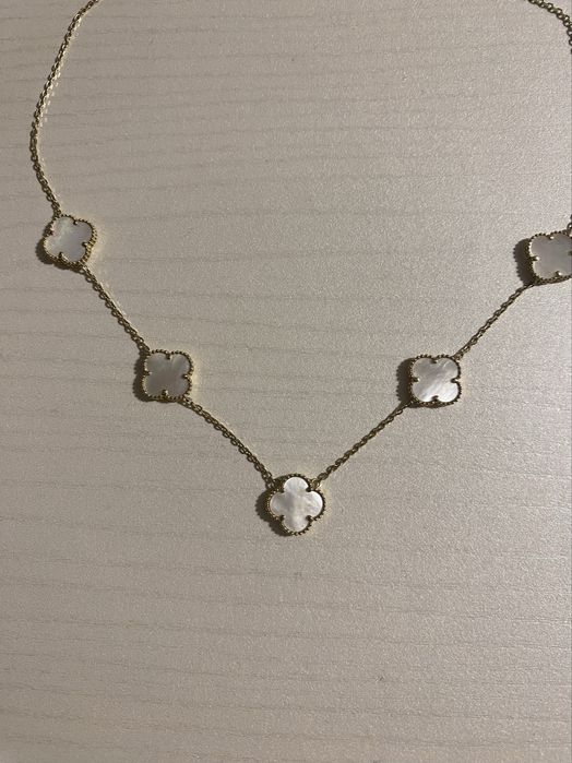 Златно колие 14 карата по модел Van cleef злато  / златен синджир