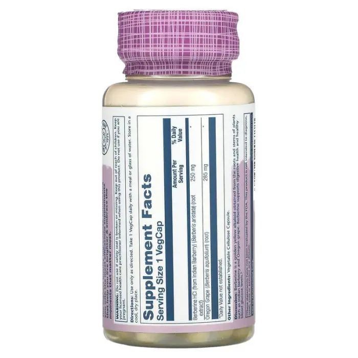 Берберин с виноградом 60 капсул Solaray, Berberine with Oregon Grape