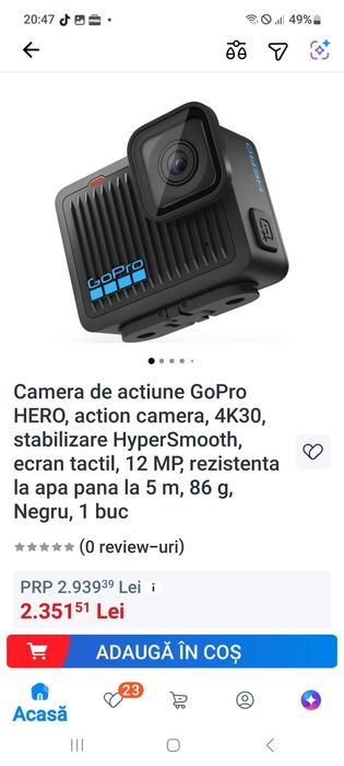 Camera Go pro hero 4k