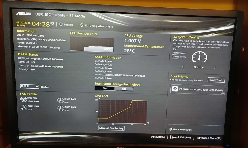 ASUS Z97-C+ i7-4790 + 8GB DDR3