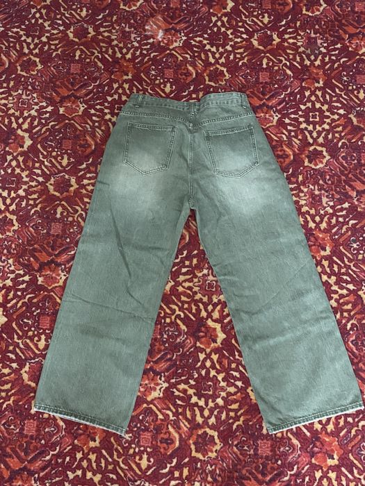 Джинсы зеленые baggy