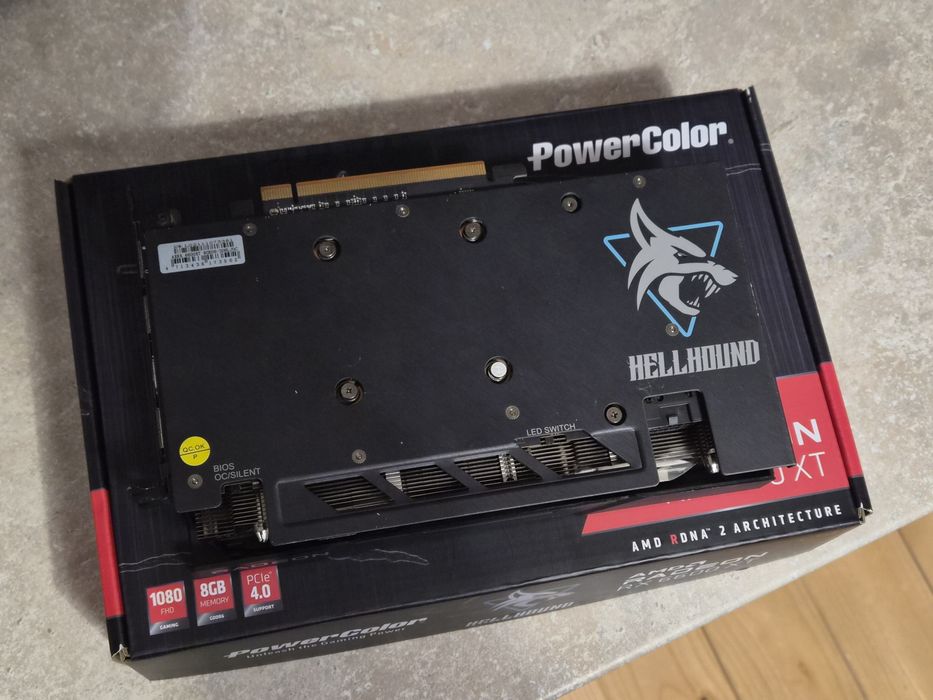 PowerColor Hellhound RX 6600 XT 8GB - Перфектно състояние, кутия, тестове