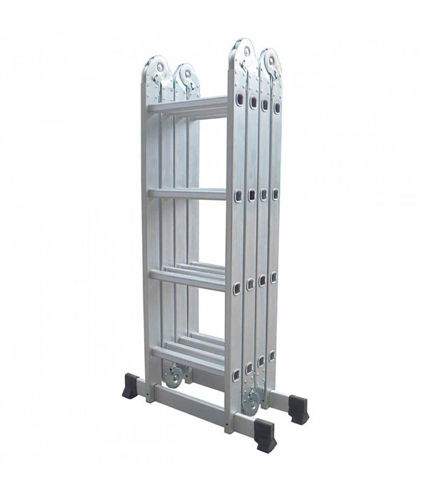 Scara aluminiu, pliabila, 4x4 trepte, 4,6 m, Noua