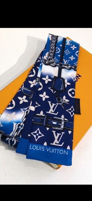 Eșarfă Louis Vuitton, Gucci, model 2026, 100% mătase, 120x8cm