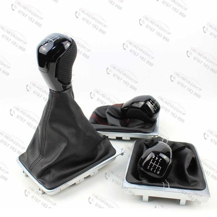 Nuca piele neagra Passat B6,CC,3C,B7 in 5 sau 6 viteze cu manson schimbator