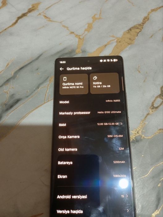 Infinix Note 50 Pro sotiladi aybi yoʻq pul zarurligi uchun sotilyapti