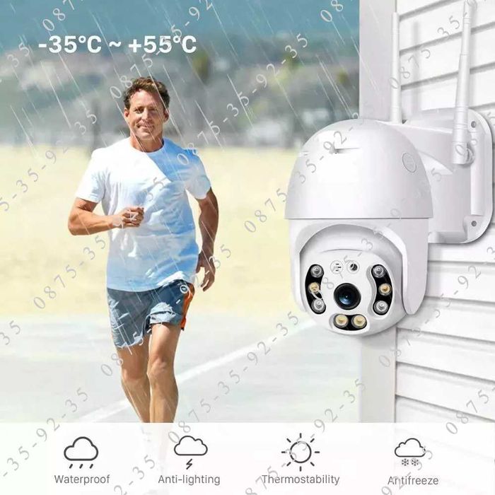 YCC365 Plus Куполна PTZ CAMERA WiFi. ВЪНШНА водоустойчива камера Wi-Fi
