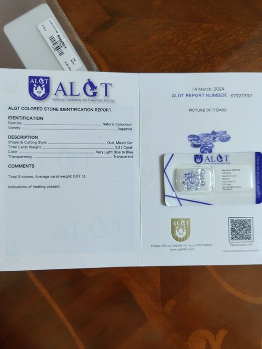 Натурален сапфир 5.21 карата