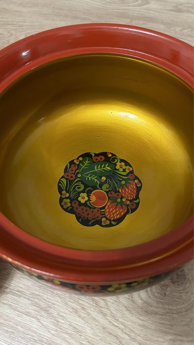 Набор деревянной посуды Хохлома