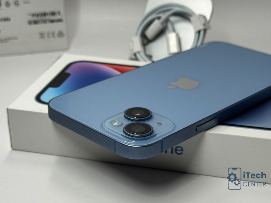 iPhone 14 Plus, 256GB, Blue, 100% батерия, КАТО НОВ, 1г. ГАРАНЦИЯ!