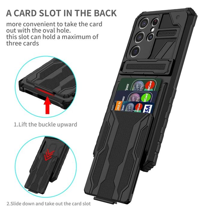 Samsung Galaxy S24+ / A15 / CARD HOLDER Удароустойчив кейс