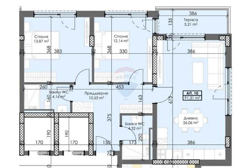 Продава се Тристаен апартамент в Пловдив, Тракия - 91 кв.м за 1084 €/кв.м - Снимка #2