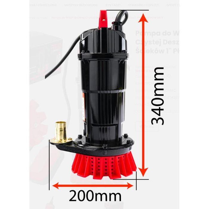 Pompa submersibila pentru apa curata si murdara cu plutitor, 1"