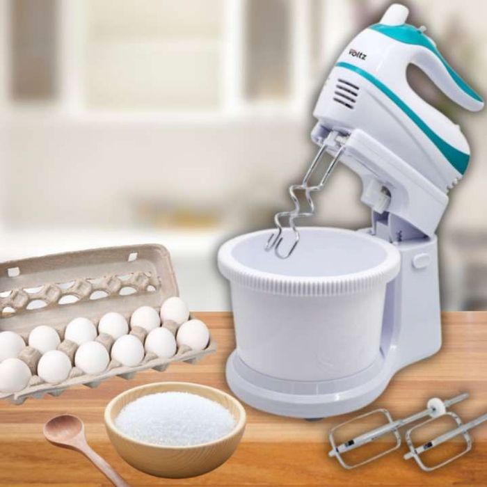 Миксер с купа, 500W, 5скорости, Бял/ Син