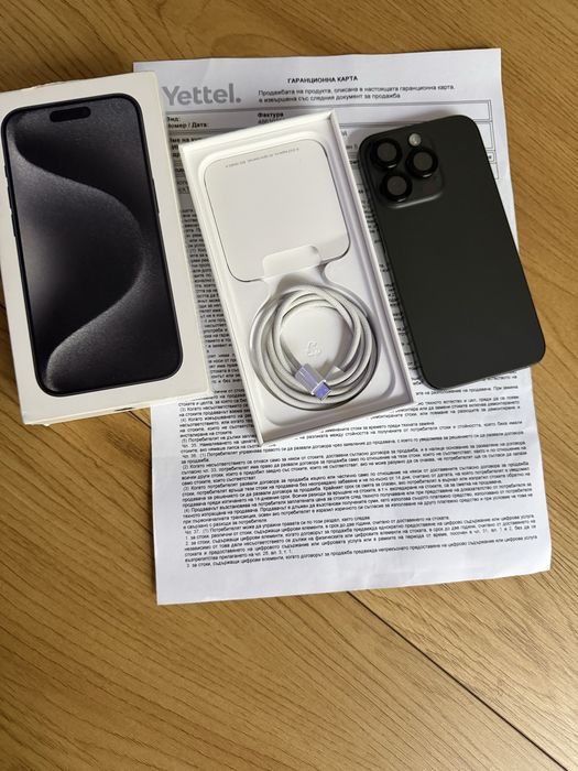 Бартер като нов iphone 15 pro 128gb black гаранционен