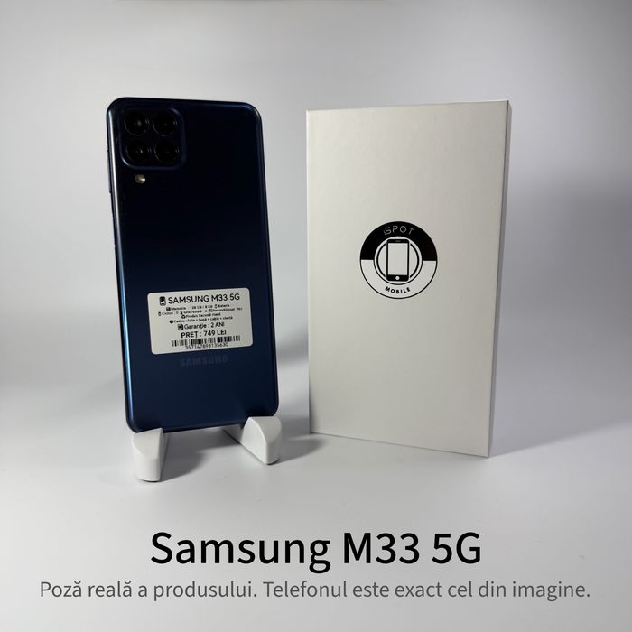 ispotmobile.ro Samsung M33 5G , 128 gb / 8 gb , Garantie 2 ani + cadou