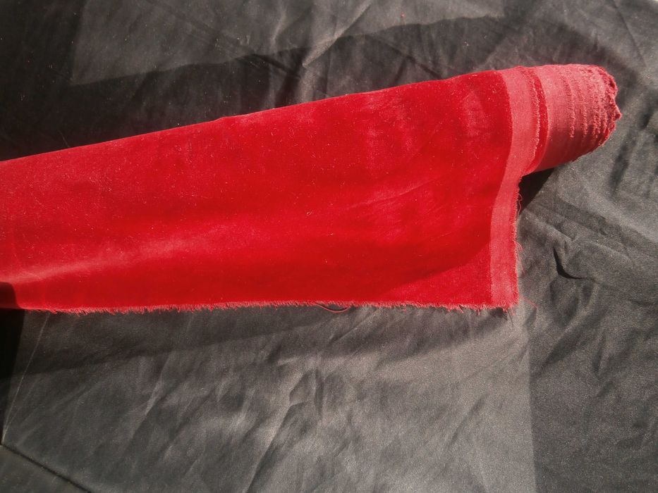 Плат,Плюш,Червен,Луксозен,Покривка,Соц.