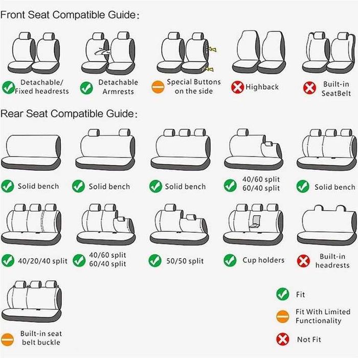 Луксозна универсална кожена тапицерия - черна или черна със син шев