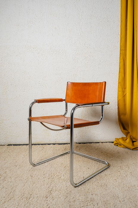 Scaune piele mid century stil Marcel Bauer & Mart Stam 1970