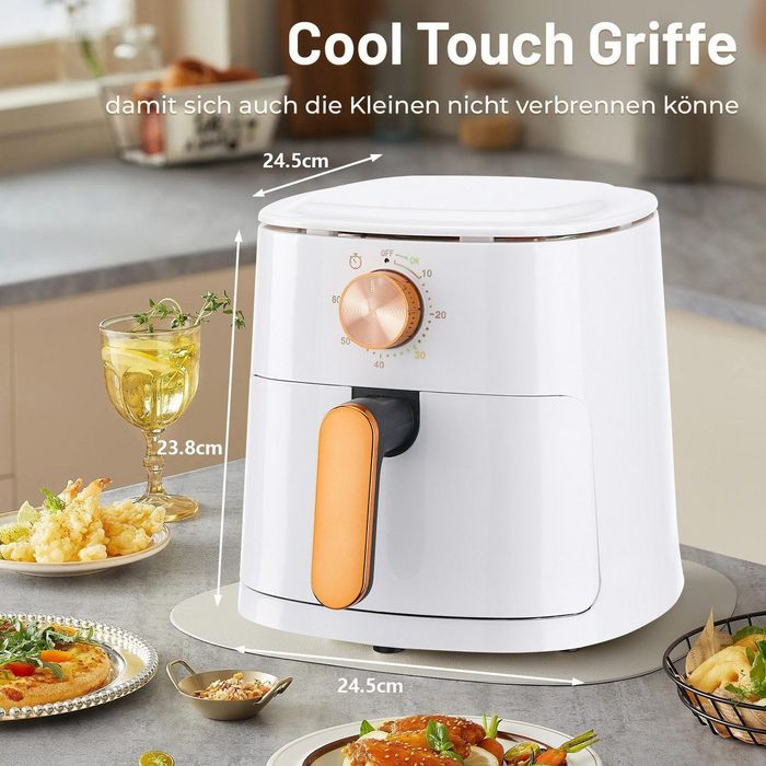 Friteuza cu aer cald Airfryer 5 L, friteuza cu aer cald