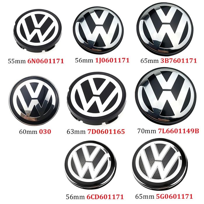 Vw - set 4 capace pentru jante aliaj