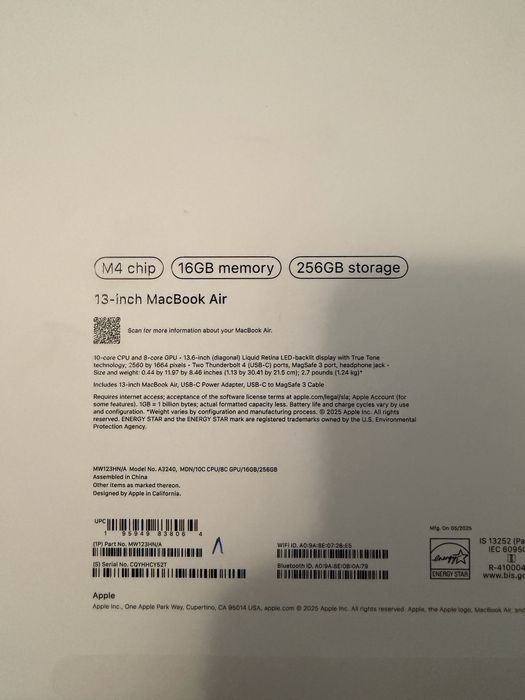 Макбук эйр 13 м4