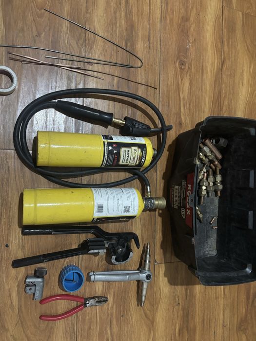 Мап газ для пайки медных труб, пайка