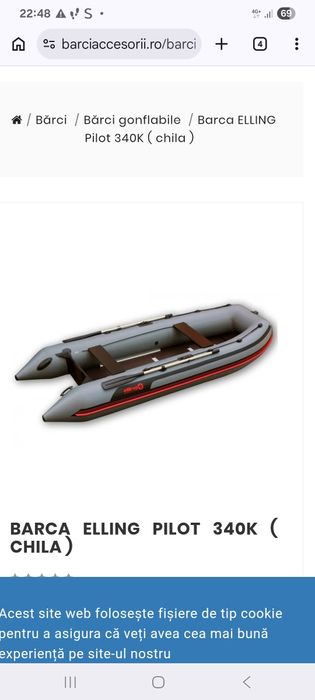 Barca gonflabila eling Pilot  si motir yamaha 4kai ,4timpi !