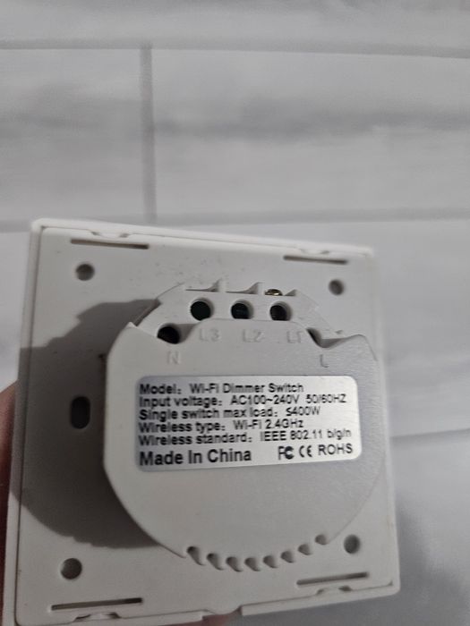 Întrerupător dimmer Wi-Fi tactil cu panou din sticlă, control prin aplicație, 100–240V, nou, sigilat