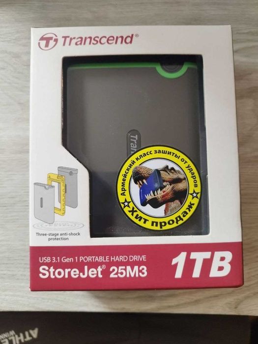 Transcend StoreJet 25M3S 1TB — новый
