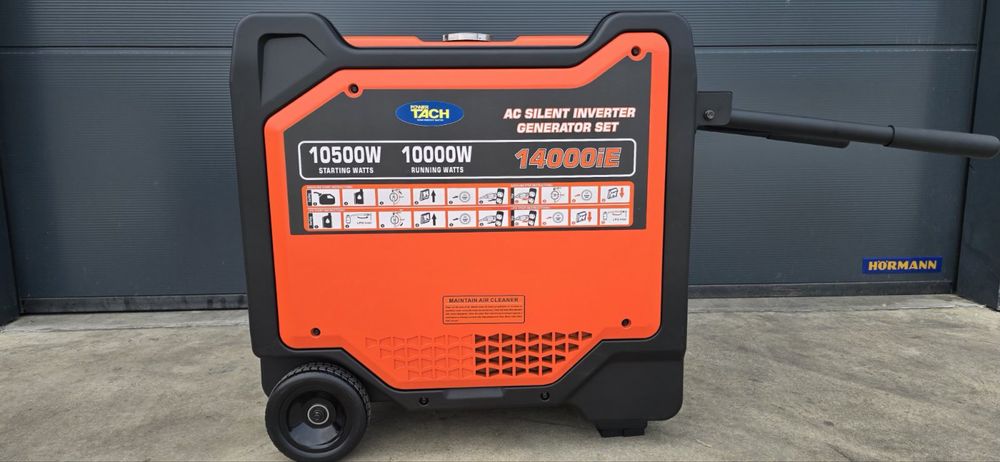 Комбиниран обезшумен инверторен генератор TACH 10500i LPG, 10 kW, бензин/газ, дистанционно, 230/400 V, 485 cc
