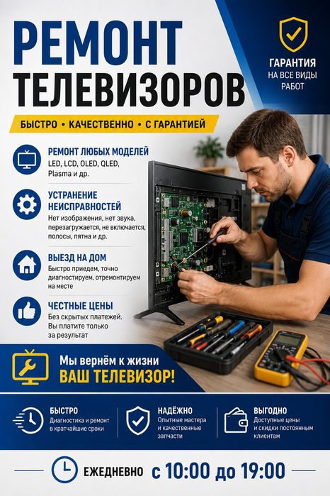 Профессиональный ремонт телевизоров