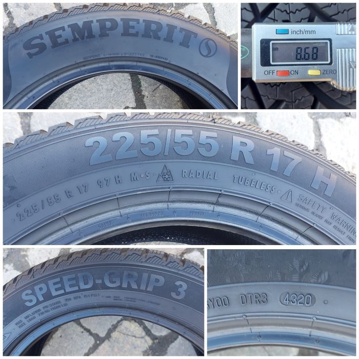 O bucată 225/55 R17 M+S iarnă - una Semperit Dunlop Bridgestone