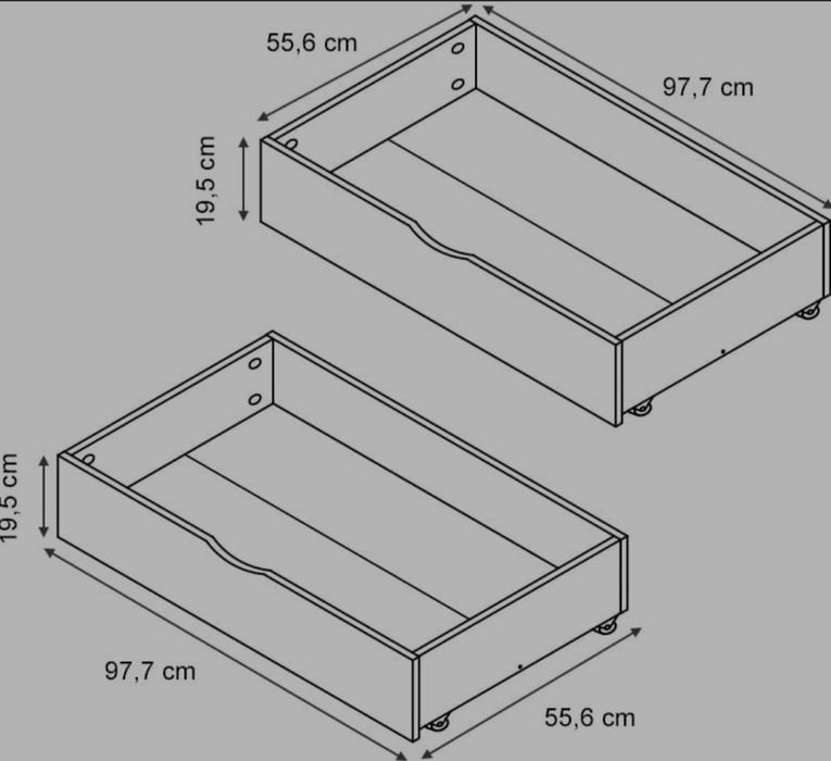 Две Чекмеджета за детско легло 200х90 5222