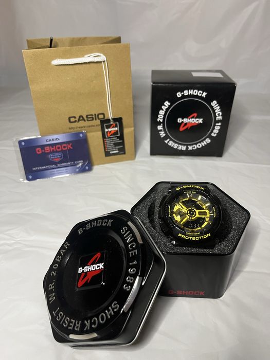 Casio G-SHOCK Negru Galben – Model Sport | Set Complet | Aspect Impresionant