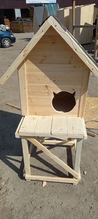 Кошачий домик с утеплением