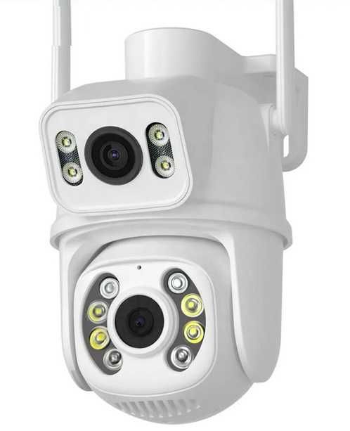 8 Mpx WiFi въртяща камера с двоен обектив, проследяване на движение
