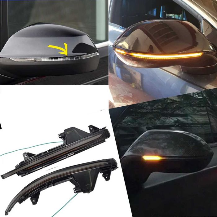 Динамични бягащи мигачи огледала Audi A7 C7 S7 анимирани ауди а7 ц7