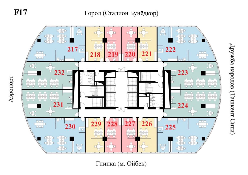 Офис в сердце города — Piramit Tower, 86м² на 8 этаже