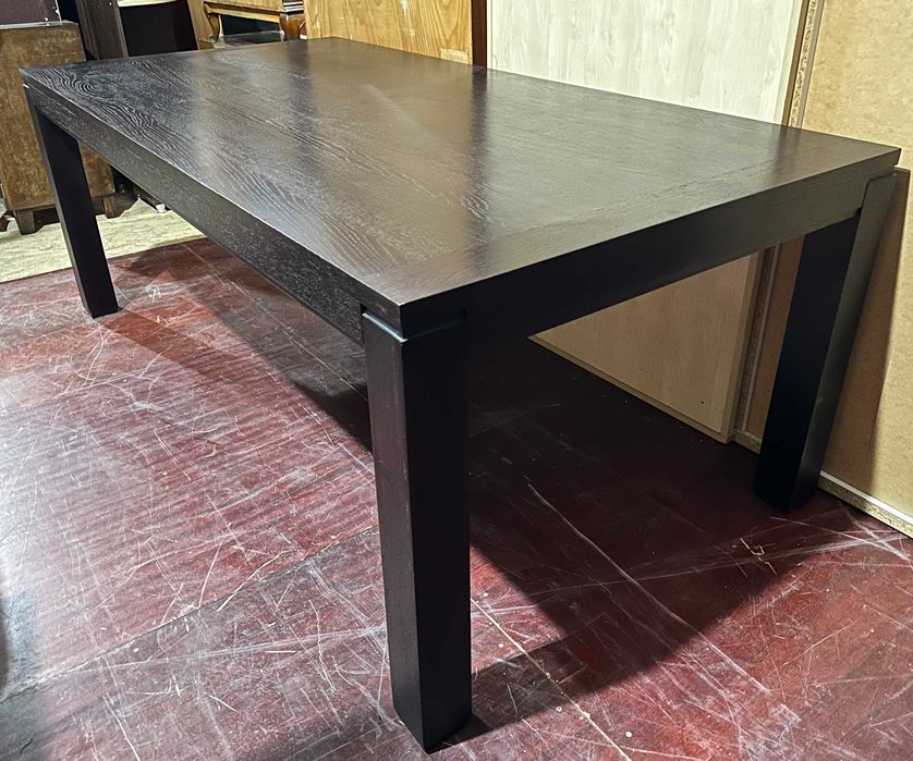 Masa din lemn masiv de stejar Wenge; Masa dining cu blat 200x100 cm
