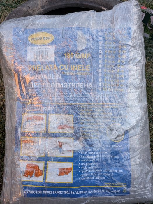 Vând prelata impermeabila 6x4m nouă