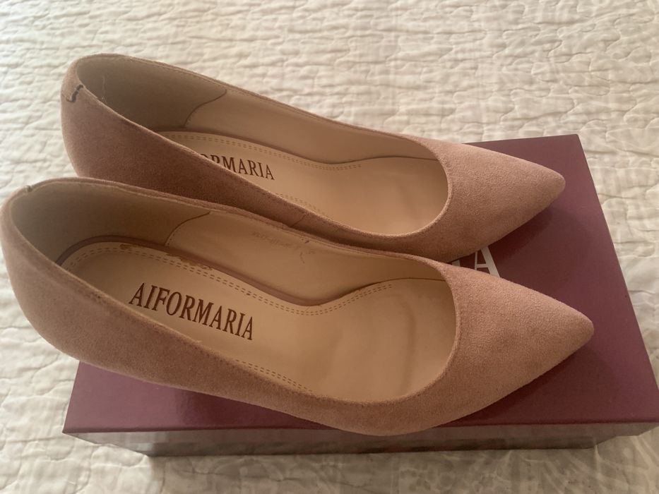 Туфли пудра замша 36 размер