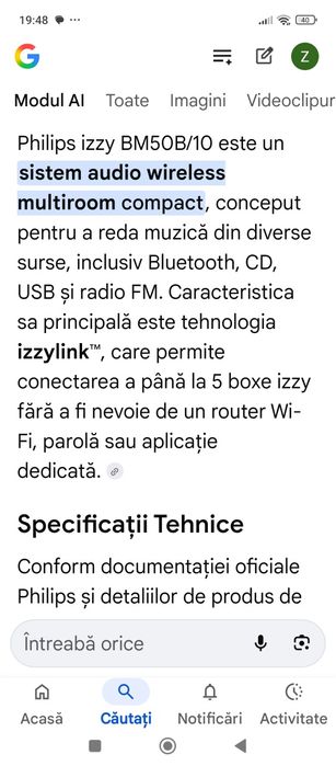 Mini Hifi Philps cu Bt