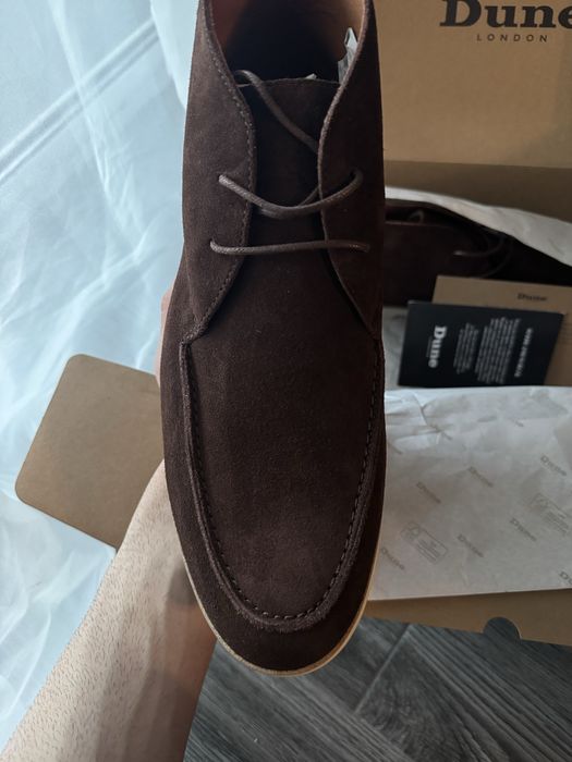 Dune UK Ghete casual  maro din piele întoarsă