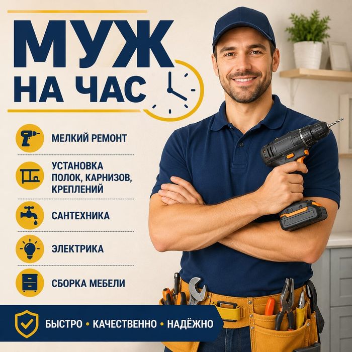 Муж на час (мужская помощь по дому)